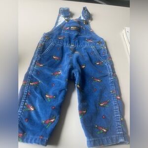 Vintage osh kosh overall corduroy with airplanes all over 6/12 months